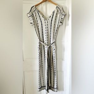 Blue & white full length romper by Monteau